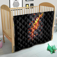 Skull Quilt Flame Skull Lava Inside - Wonder Print Shop