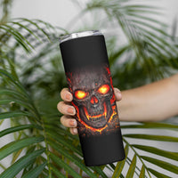 Skull Skinny Tumbler Flame Skull Lava Inside - Wonder Print Shop