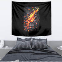 Skull Tapestry Flame Skull Lava Inside - Wonder Print Shop