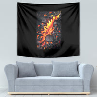 Skull Tapestry Flame Skull Lava Inside - Wonder Print Shop