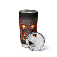 Skull Tumbler Cup Flame Skull Lava Inside - Wonder Print Shop