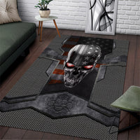 Skull Area Rug Metal Head Skull American - Wonder Print Shop