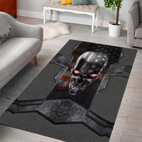 Skull Area Rug Metal Head Skull American - Wonder Print Shop