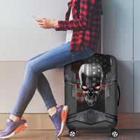 Skull Luggage Cover Metal Head Skull American - Wonder Print Shop