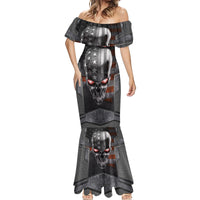 Skull Mermaid Dress Metal Head Skull American - Wonder Print Shop