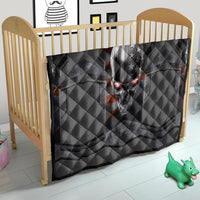 Skull Quilt Metal Head Skull American - Wonder Print Shop