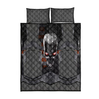 Skull Quilt Bed Set Metal Head Skull American - Wonder Print Shop
