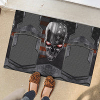 Skull Rubber Doormat Metal Head Skull American - Wonder Print Shop