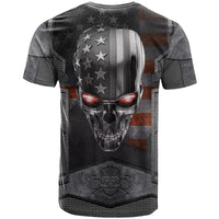 Skull T Shirt Metal Head Skull American - Wonder Print Shop