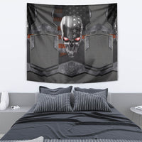 Skull Tapestry Metal Head Skull American - Wonder Print Shop