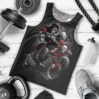 Skull Men Tank Top Riding Motocycle Girl Rose DT01