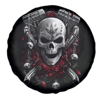 Skull Spare Tire Cover Riding Motocycle Girl Rose - Wonder Print Shop