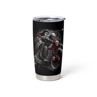 Skull Tumbler Cup Riding Motocycle Girl Rose - Wonder Print Shop