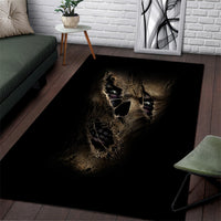 Skull Area Rug Mummy Face Inside - Wonder Print Shop