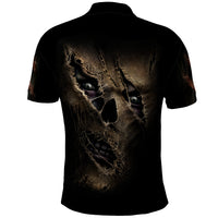 Skull Polo Shirt Mummy Face Inside - Wonder Print Shop