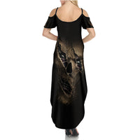 Skull Summer Maxi Dress Mummy Face Inside - Wonder Print Shop