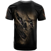 Skull T Shirt Mummy Face Inside - Wonder Print Shop