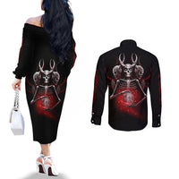skull-couples-matching-off-the-shoulder-long-sleeve-dress-and-long-sleeve-button-shirts-prayer-skull