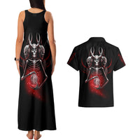 Skull Couples Matching Tank Maxi Dress And Hawaiian Shirt Prayer Skull - Wonder Print Shop