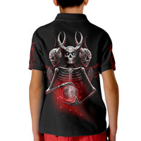 Skull Kid Polo Shirt Prayer Skull - Wonder Print Shop