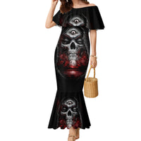 Skull Mermaid Dress Prayer Skull - Wonder Print Shop