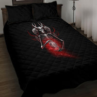 Skull Quilt Bed Set Prayer Skull - Wonder Print Shop