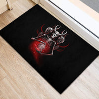 Skull Rubber Doormat Prayer Skull - Wonder Print Shop