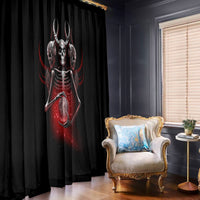 Skull Window Curtain Prayer Skull - Wonder Print Shop