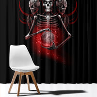 Skull Window Curtain Prayer Skull - Wonder Print Shop
