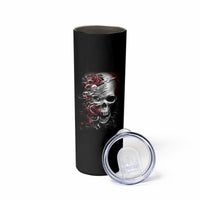 Skull Skinny Tumbler Three Skull No See Evil Rose - Wonder Print Shop