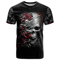 Skull T Shirt Three Skull No See Evil Rose - Wonder Print Shop
