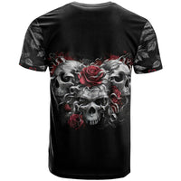 Skull T Shirt Three Skull No See Evil Rose - Wonder Print Shop