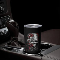 Skull Tumbler Cup Three Skull No See Evil Rose - Wonder Print Shop
