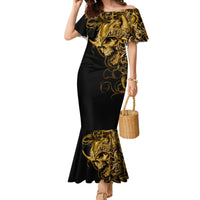 Skull Mermaid Dress Golden Warrior Royal - Wonder Print Shop