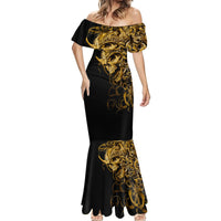 Skull Mermaid Dress Golden Warrior Royal - Wonder Print Shop