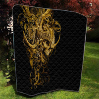Skull Quilt Golden Warrior Royal - Wonder Print Shop