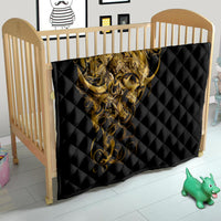 Skull Quilt Golden Warrior Royal - Wonder Print Shop