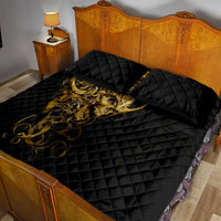Skull Quilt Bed Set Golden Warrior Royal - Wonder Print Shop