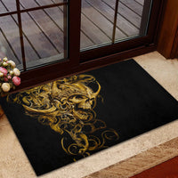 Skull Rubber Doormat Golden Warrior Royal - Wonder Print Shop