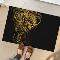 Skull Rubber Doormat Golden Warrior Royal - Wonder Print Shop