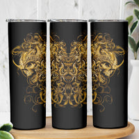Skull Skinny Tumbler Golden Warrior Royal - Wonder Print Shop