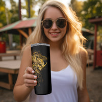 Skull Skinny Tumbler Golden Warrior Royal - Wonder Print Shop