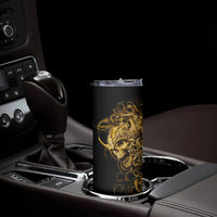 Skull Skinny Tumbler Golden Warrior Royal - Wonder Print Shop