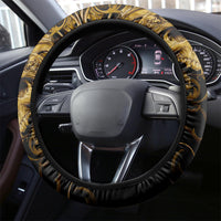 Skull Steering Wheel Cover Golden Warrior Royal - Wonder Print Shop