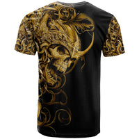 Skull T Shirt Golden Warrior Royal - Wonder Print Shop