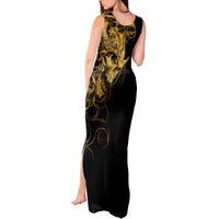 Skull Tank Maxi Dress Golden Warrior Royal - Wonder Print Shop
