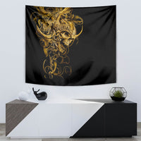 Skull Tapestry Golden Warrior Royal - Wonder Print Shop
