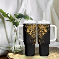 Skull Tumbler With Handle Golden Warrior Royal - Wonder Print Shop