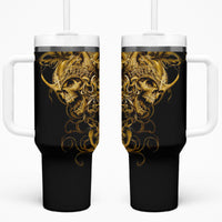 Skull Tumbler With Handle Golden Warrior Royal - Wonder Print Shop