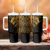 Skull Tumbler With Handle Golden Warrior Royal - Wonder Print Shop
